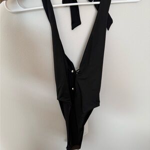 Chic Black One-Piece Swimsuit